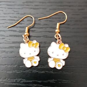 NEW Hello Kitty  Enamel Drop Earrings